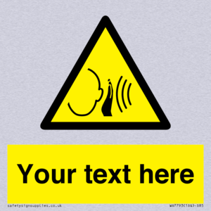 Custom warning sudden loud noise